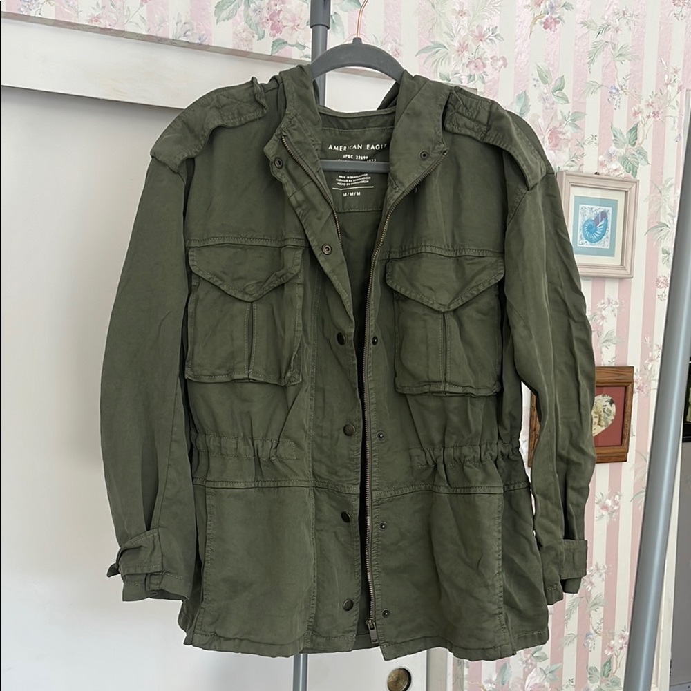 American Eagle Outfitters Green Utility Jacket